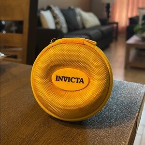 Invicta Yellow Single watch Travel Case w/zipper